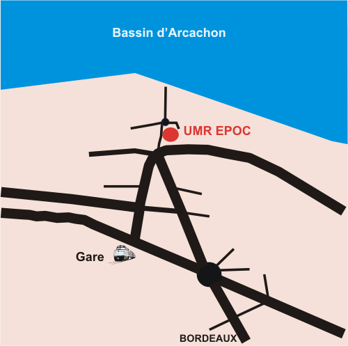 Map of Arcachon centre Map of Arcachon centre